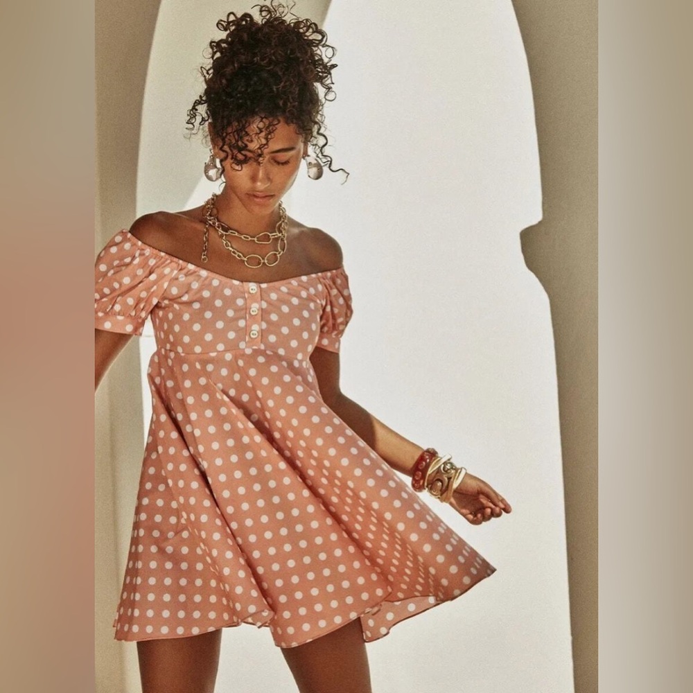 CAROLINE CONSTAS Dina Mini Dress In Pink Size Small New